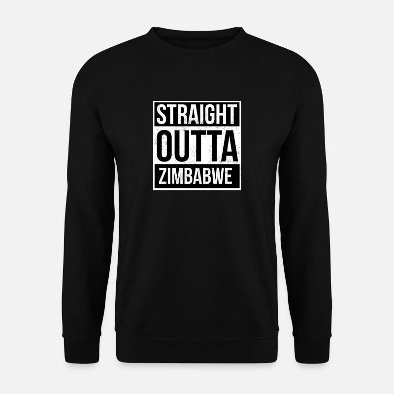 Straight Outta Zimbabwe! | Bestes Land - Unisex Pullover - Schwarz