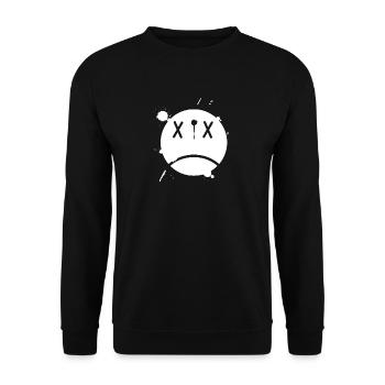 Smiley 01 - Sweat-shirt Unisexe - noir - Devant - Alina (178cm) & Michal (187cm)