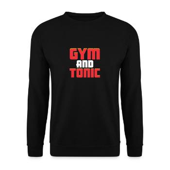 GYM AND TONIC GIN TRINKER TRAINING SPORT - Sweat-shirt Unisexe - noir - Devant - Alina (178cm) & Michal (187cm)