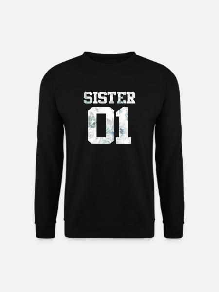 Schwester Sister bff Freunde Kombi Freundschaft - Unisex Pullover - Schwarz