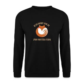 Fuchs, Huhn, Liebe - Unisex Pullover - Schwarz - Vorne - Alina (178cm) & Michal (187cm)