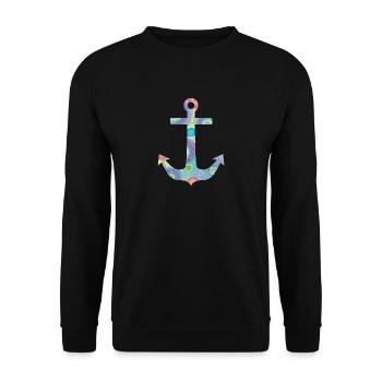anchor - Unisex Sweatshirt - black - Front - Alina (178cm) & Michal (187cm)