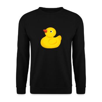 rubber duck - Unisex Sweatshirt - black - Front - Alina (178cm) & Michal (187cm)