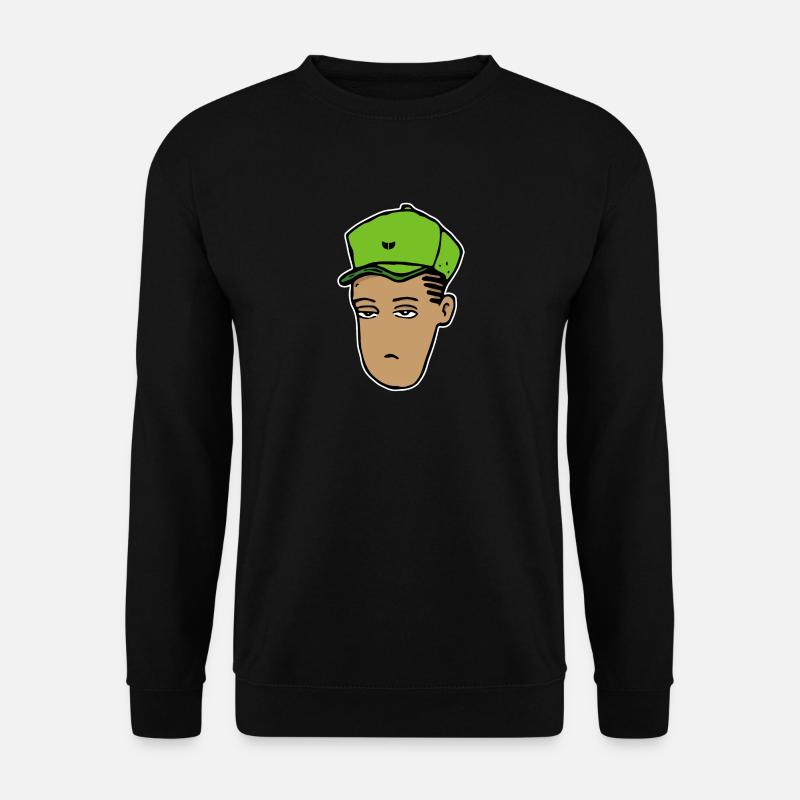 Hip-Hop Head (Stroke) - Unisex Sweatshirt - black