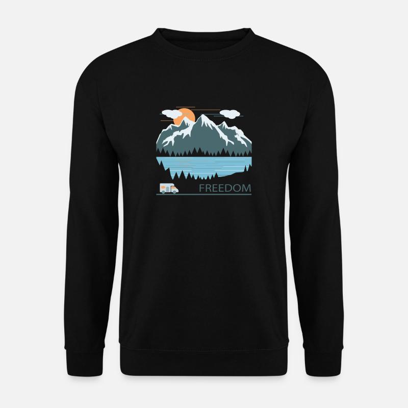 Camping - Unisex Pullover - Schwarz