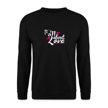 Valentine's Day February love gift idea - Unisex Sweatshirt - black - Front - Alina (178cm) & Michal (187cm)