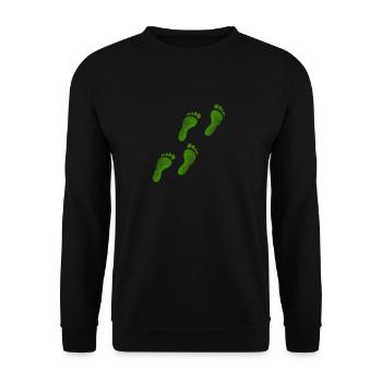 Pieds vert Aller cadeau impression idée de cadeau - Sweat-shirt Unisexe - noir - Devant - Alina (178cm) & Michal (187cm)