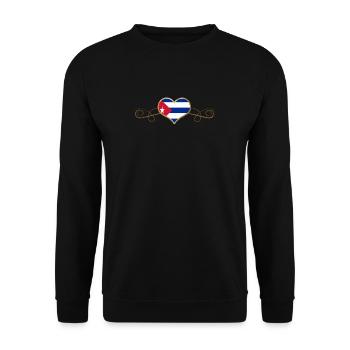 Gold Love Land Roots Cuba - Unisex Sweatshirt - black - Front - Alina (178cm) & Michal (187cm)