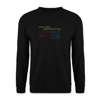 Driving instructor - driving instructor - driving school - gift - Unisex Sweatshirt - black - Front - Alina (178cm) & Michal (187cm)