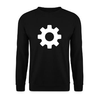 Zahnrad - Unisex Pullover - Schwarz - Vorne - Alina (178cm) & Michal (187cm)