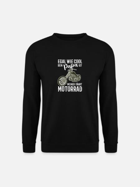 Motorrad Chopper cooler Papa Geschenkidee - Unisex Pullover - Schwarz
