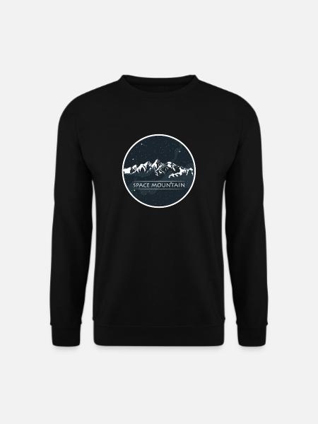 Space Mountain Wandern Berg Geschenk - Unisex Pullover - Schwarz