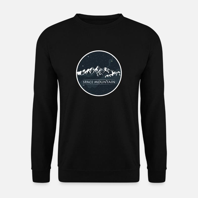 Space Mountain Wandern Berg Geschenk - Unisex Pullover - Schwarz