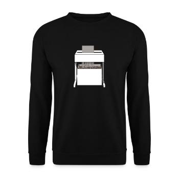 Shredder paper device office idea gift work - Unisex Sweatshirt - black - Front - Alina (178cm) & Michal (187cm)
