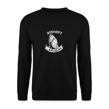 Airsoft Religion - Geschenk - Unisex Pullover - Schwarz - Vorne - Alina (178cm) & Michal (187cm)