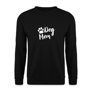 Dog Mom with paw in white as a gift - Unisex Sweatshirt - black - Front - Alina (178cm) & Michal (187cm)