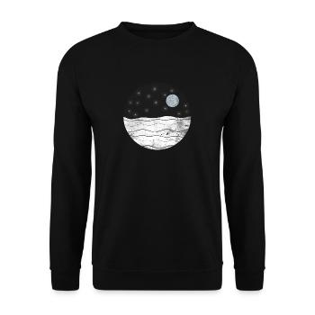 Lune cadeau Waterworks ciel étoilé - Sweat-shirt Unisexe - noir - Devant - Alina (178cm) & Michal (187cm)