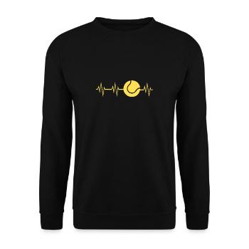 impulsion de tennis - Sweat-shirt Unisexe - noir - Devant - Alina (178cm) & Michal (187cm)