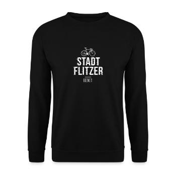 Stadt Flitzer Bremen - Unisex Pullover - Schwarz - Vorne - Alina (178cm) & Michal (187cm)