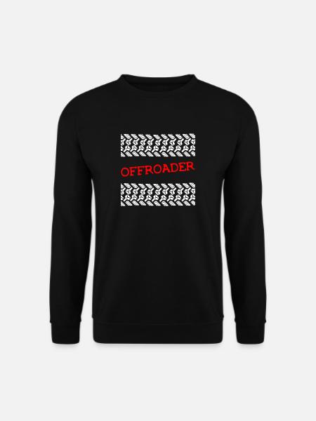 Offroader 4x4 Allrad Reifenspuren Geländewagen - Unisex Pullover - Schwarz