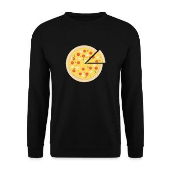 Pizza T-Shirts - Unisex Pullover - Schwarz - Vorne - Alina (178cm) & Michal (187cm)
