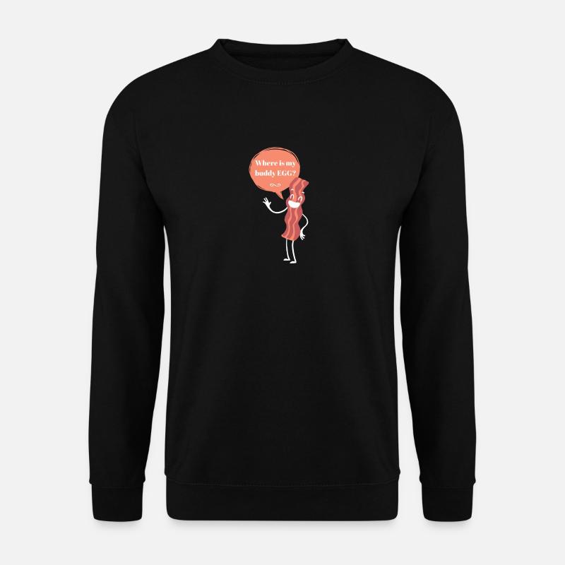 Bacon / EGG / Design / Baconstripes - Unisex Pullover - Schwarz