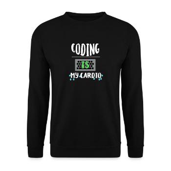 Programmierer Shirt für Informatiker Geschenk - Unisex Pullover - Schwarz - Vorne - Alina (178cm) & Michal (187cm)