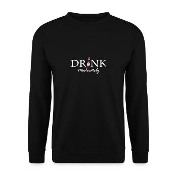 Drink in moderation - Unisex Sweatshirt - black - Front - Alina (178cm) & Michal (187cm)