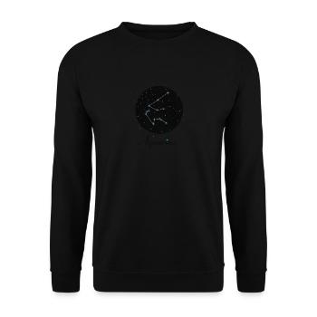 Aquarius Wassermann - Unisex Pullover - Schwarz - Vorne - Alina (178cm) & Michal (187cm)