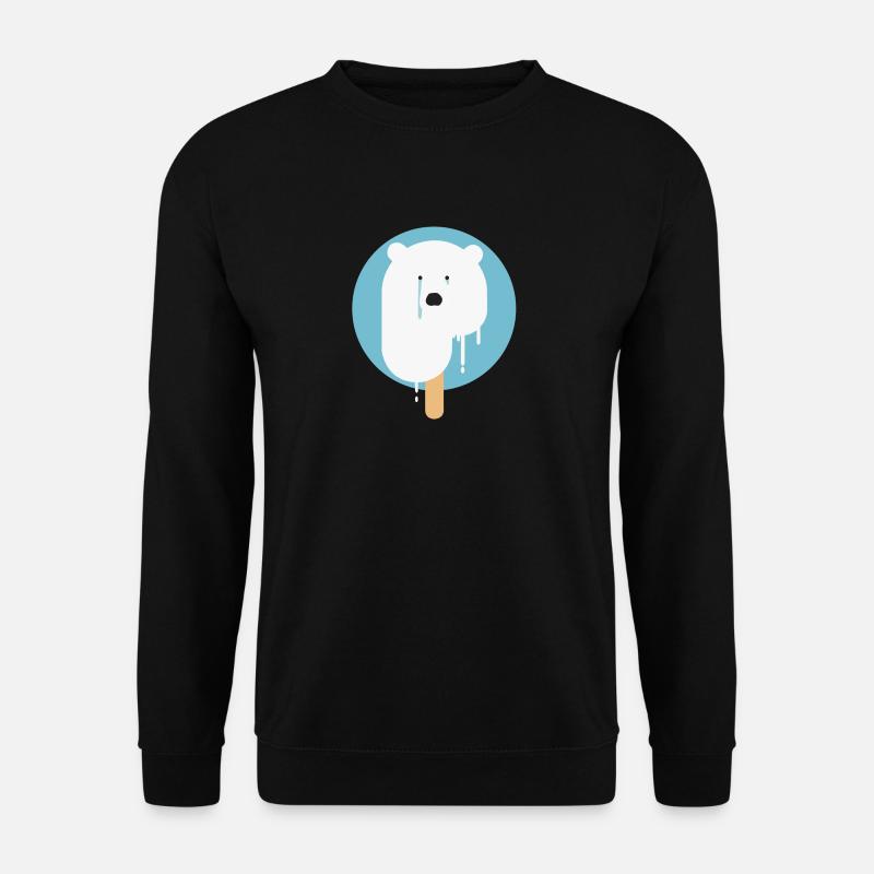 Earth day Eisbär - Unisex Pullover - Schwarz