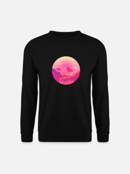 Mountains pyramid sun forest - Unisex Sweatshirt - black