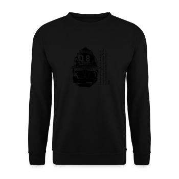 pompier usa - Sweat-shirt Unisexe - noir - Devant - Alina (178cm) & Michal (187cm)