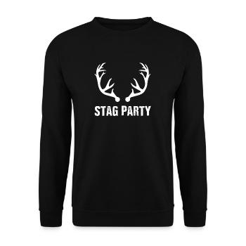 Best Grunge Bachelor's Stag Party T-shirt - Unisex Sweatshirt - black - Front - Alina (178cm) & Michal (187cm)