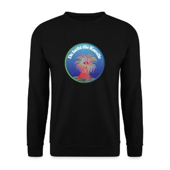 Da lacht die Koralle Meeresbewohner Tiefsee Riff - Unisex Pullover - Schwarz - Vorne - Alina (178cm) & Michal (187cm)