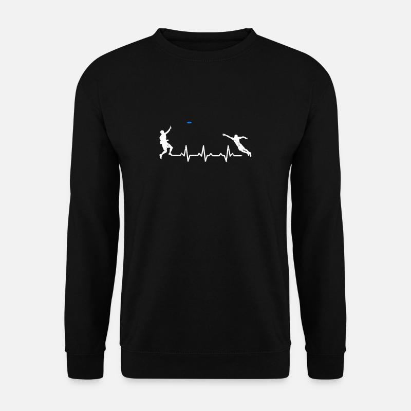 Heartbeats Ultimate Frisbee Sports T-shirt - Unisex Pullover - Schwarz
