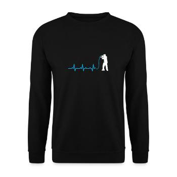 Heartbeats Love Rap Artist T-shirt - Unisex Pullover - Schwarz - Vorne - Alina (178cm) & Michal (187cm)