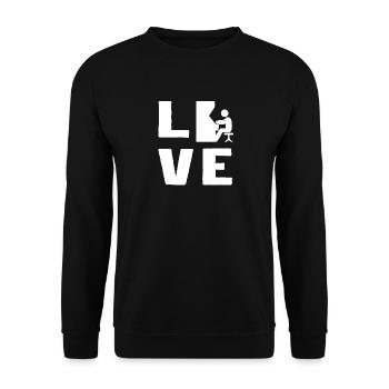Gamer slot machine video games Zocker love shirt - Unisex Sweatshirt - black - Front - Alina (178cm) & Michal (187cm)