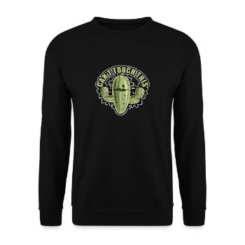 cant touch this - Unisex Sweatshirt - black - Front - Alina (178cm) & Michal (187cm)