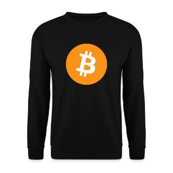 bitcoin Logo - Unisex Pullover - Schwarz - Vorne - Alina (178cm) & Michal (187cm)