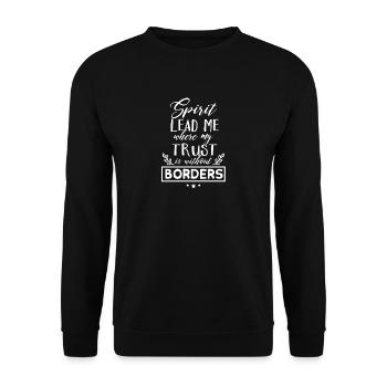 Spirit lead me christian christians gift - Unisex Sweatshirt - black - Front - Alina (178cm) & Michal (187cm)