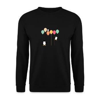 Penguins et ballons - Sweat-shirt Unisexe - noir - Devant - Alina (178cm) & Michal (187cm)