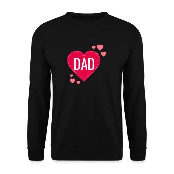 L'AMOUR DAD - Sweat-shirt Unisexe - noir - Devant - Alina (178cm) & Michal (187cm)