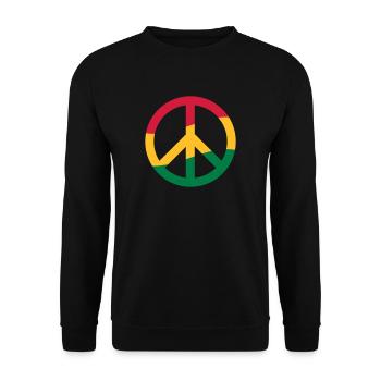 signe de paix musique reggae rastafari Peace Pace - Sweat-shirt Unisexe - noir - Devant - Alina (178cm) & Michal (187cm)