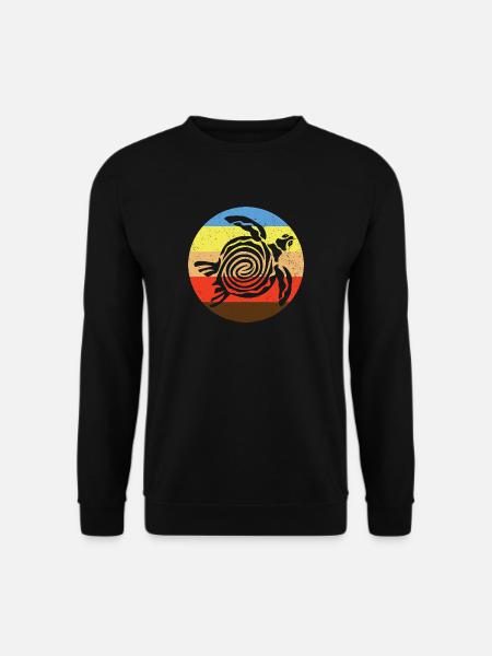 Barbudan Turtle Retro - Unisex Sweatshirt - black