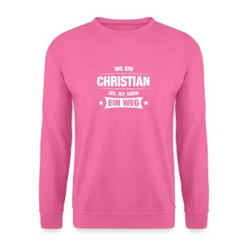 CHRISTIAN Spruch Geschenkidee Geburtstag Witzig - Unisex Pullover - Pink - Vorne