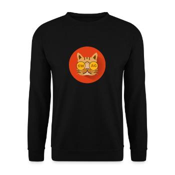 cat katze shirt katzenlebhaber geschenk swag - Unisex Pullover - Schwarz - Vorne - Alina (178cm) & Michal (187cm)
