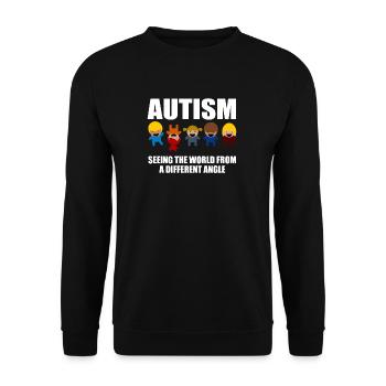 Sensibilisation à l'autisme T-shirt cadeau - Sweat-shirt Unisexe - noir - Devant - Alina (178cm) & Michal (187cm)