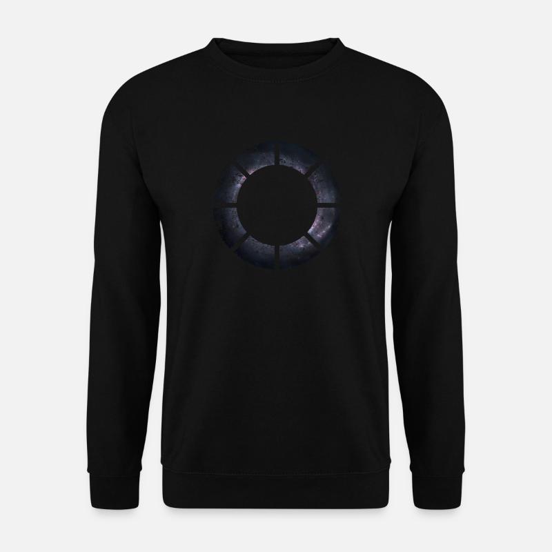 SPACE CIRCLES KREISE GRUNGE - Unisex Pullover - Schwarz