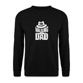 Le papa marche - Sweat-shirt Unisexe - noir - Devant - Alina (178cm) & Michal (187cm)