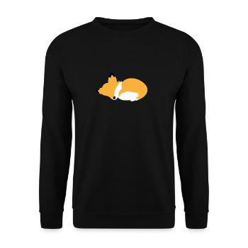 Schlafende Fox - Unisex Pullover - Schwarz - Vorne - Alina (178cm) & Michal (187cm)
